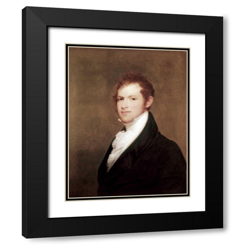 Portrait of Andrew Dexter Founder of Montgomery, Alabama Black Modern Wood Framed Art Print with Double Matting by Sully, Thomas