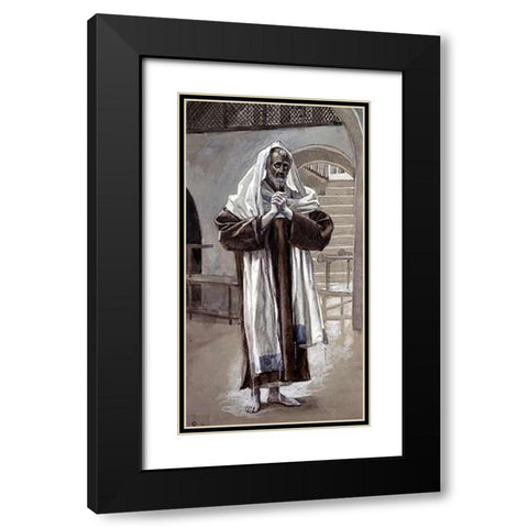 Andrew Black Modern Wood Framed Art Print with Double Matting by Tissot, James