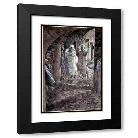 Apparition of The Dead In Jerusalem Black Modern Wood Framed Art Print with Double Matting by Tissot, James