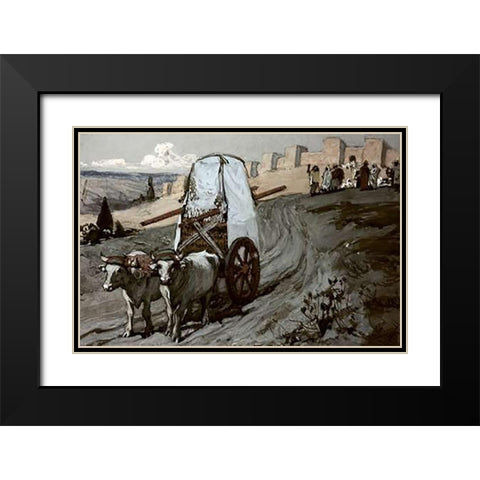 Ark Sent Away Black Modern Wood Framed Art Print with Double Matting by Tissot, James