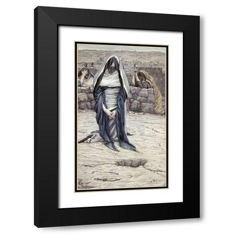 Blessed Virgin In Old Age Black Modern Wood Framed Art Print with Double Matting by Tissot, James