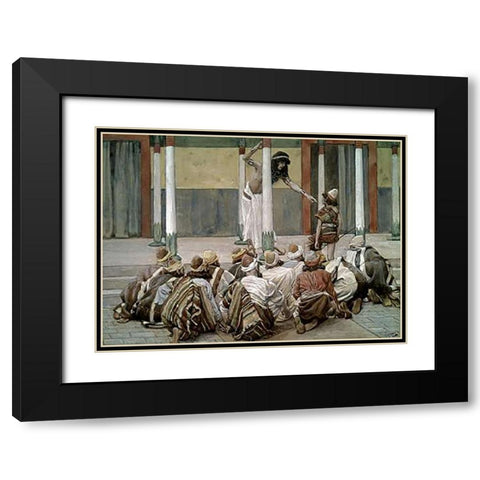 Brothers of Joseph Black Modern Wood Framed Art Print with Double Matting by Tissot, James