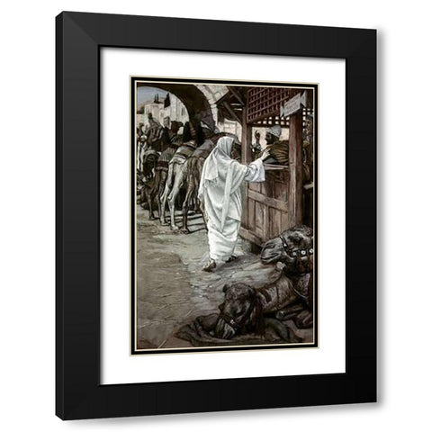 Calling of Matthew Black Modern Wood Framed Art Print with Double Matting by Tissot, James