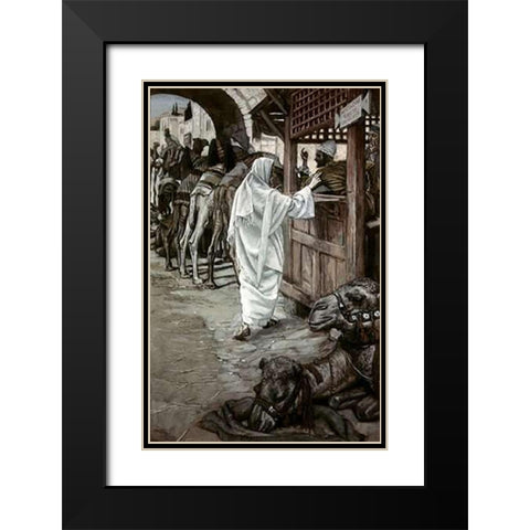Calling of Matthew Black Modern Wood Framed Art Print with Double Matting by Tissot, James