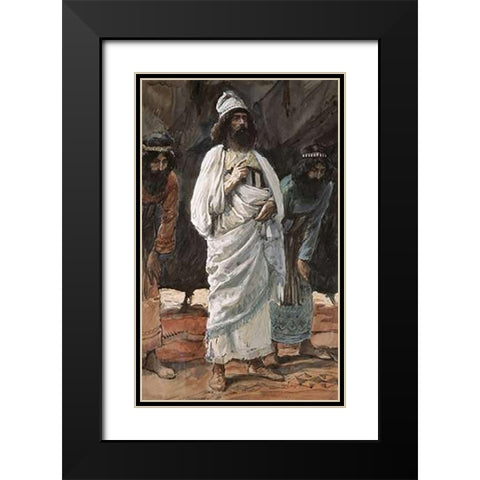 Chiefs of The Army Black Modern Wood Framed Art Print with Double Matting by Tissot, James