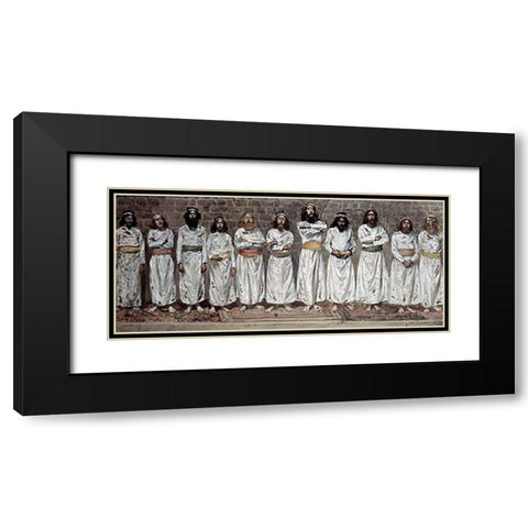 Choristers Black Modern Wood Framed Art Print with Double Matting by Tissot, James