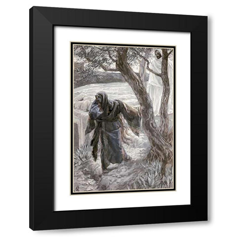 Museumist Appears to Mary Magdalene Black Modern Wood Framed Art Print with Double Matting by Tissot, James