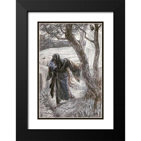 Museumist Appears to Mary Magdalene Black Modern Wood Framed Art Print with Double Matting by Tissot, James