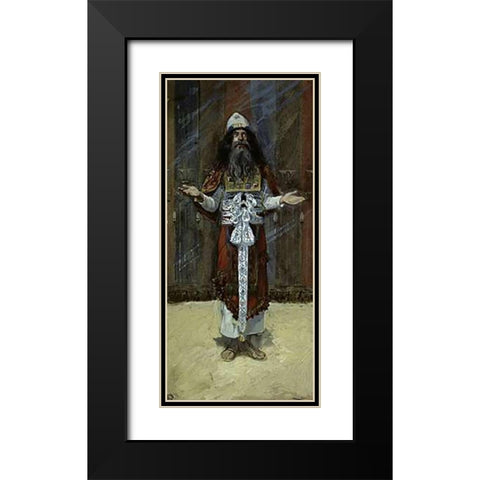 Costume of The High Priest Black Modern Wood Framed Art Print with Double Matting by Tissot, James