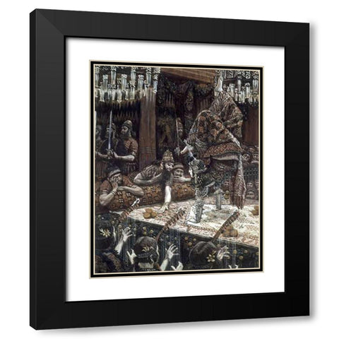 Daughter of Herodias Dancing Black Modern Wood Framed Art Print with Double Matting by Tissot, James