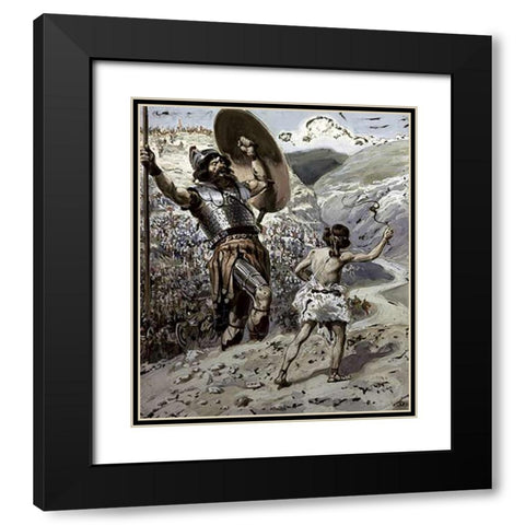 David Slings The Stone Black Modern Wood Framed Art Print with Double Matting by Tissot, James