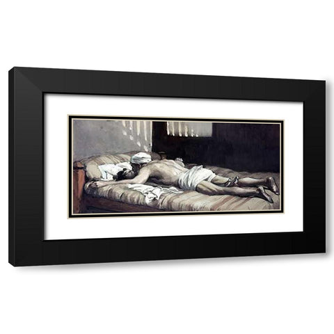 Elijah Raiseth The Widows Son Black Modern Wood Framed Art Print with Double Matting by Tissot, James
