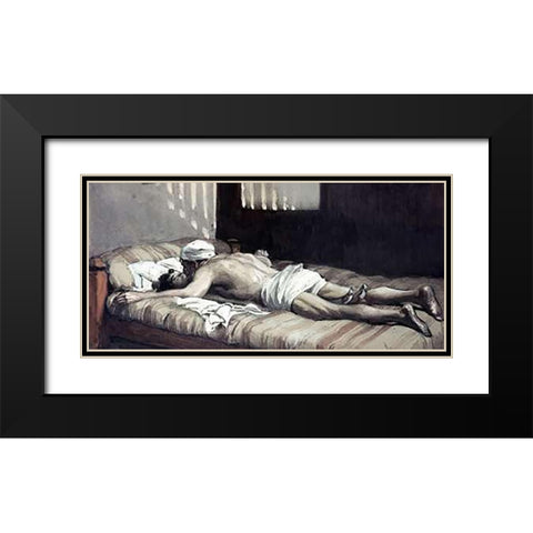 Elijah Raiseth The Widows Son Black Modern Wood Framed Art Print with Double Matting by Tissot, James