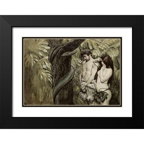 Gods Curse Black Modern Wood Framed Art Print with Double Matting by Tissot, James
