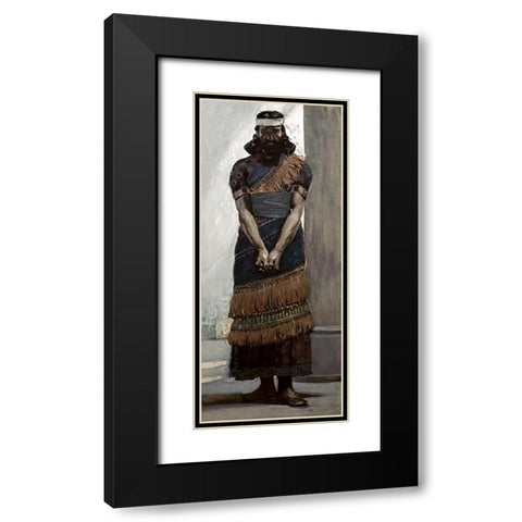Haggai Black Modern Wood Framed Art Print with Double Matting by Tissot, James