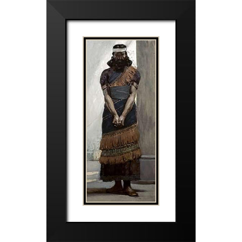 Haggai Black Modern Wood Framed Art Print with Double Matting by Tissot, James