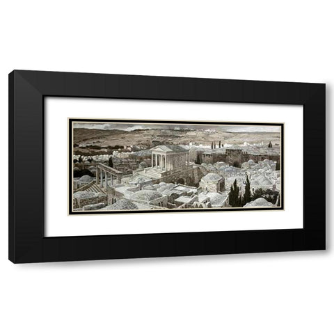 Heathen Temple On Golgotha Black Modern Wood Framed Art Print with Double Matting by Tissot, James