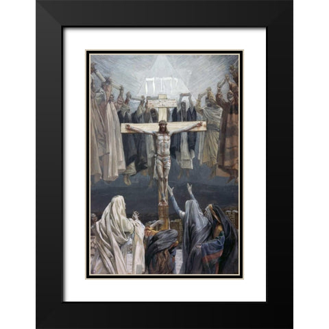 It Is Finished Black Modern Wood Framed Art Print with Double Matting by Tissot, James Jacques