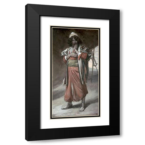 Jacob Black Modern Wood Framed Art Print with Double Matting by Tissot, James