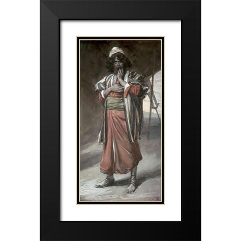 Jacob Black Modern Wood Framed Art Print with Double Matting by Tissot, James
