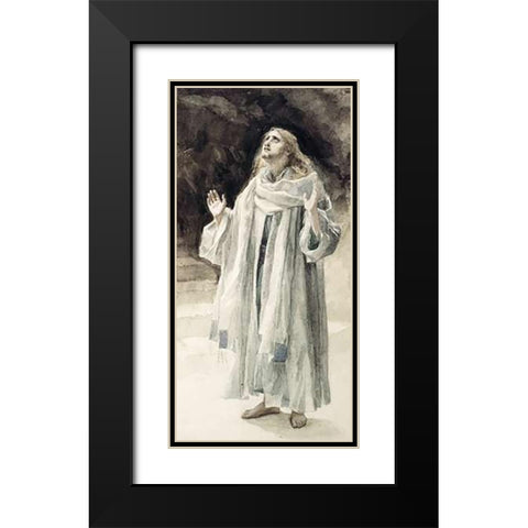 John Black Modern Wood Framed Art Print with Double Matting by Tissot, James