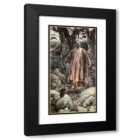 Judas Hangs Himself Black Modern Wood Framed Art Print with Double Matting by Tissot, James