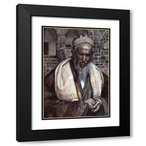 Luke Black Modern Wood Framed Art Print with Double Matting by Tissot, James
