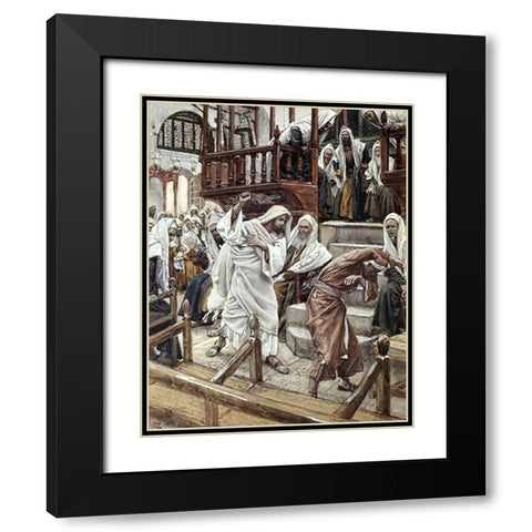 Man Vintagesessed of a Devil Black Modern Wood Framed Art Print with Double Matting by Tissot, James