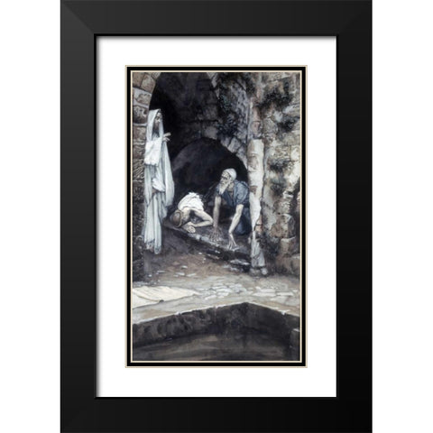 Man With An Infirmity of 38 Years Black Modern Wood Framed Art Print with Double Matting by Tissot, James Jacques