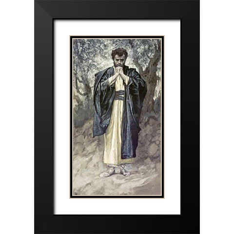 Matthew Black Modern Wood Framed Art Print with Double Matting by Tissot, James
