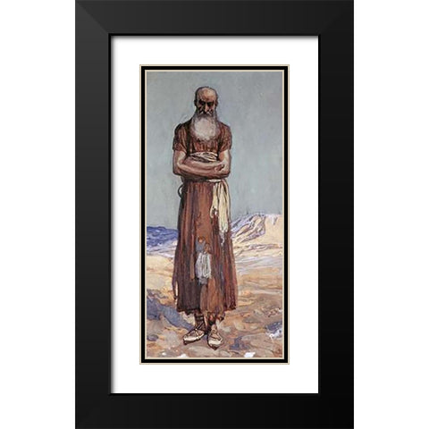 Nahum Black Modern Wood Framed Art Print with Double Matting by Tissot, James