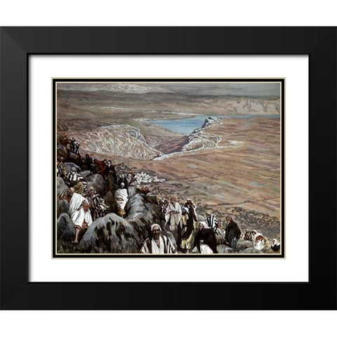 People Seek Museumist To Make Him King Black Modern Wood Framed Art Print with Double Matting by Tissot, James