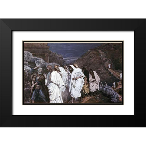 Protestations of Peter Black Modern Wood Framed Art Print with Double Matting by Tissot, James