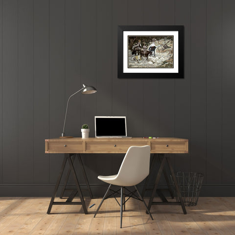 Return From Egypt Black Modern Wood Framed Art Print with Double Matting by Tissot, James