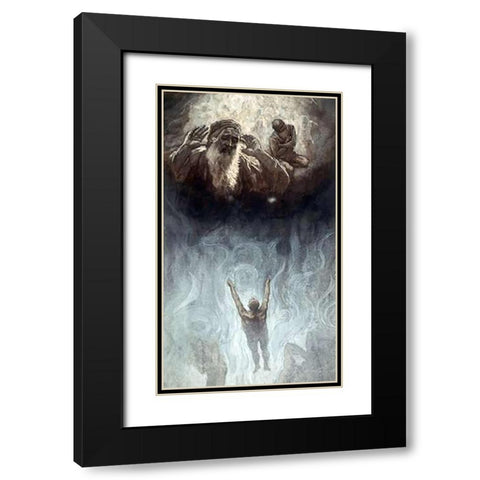 Rich Man In Hell Black Modern Wood Framed Art Print with Double Matting by Tissot, James