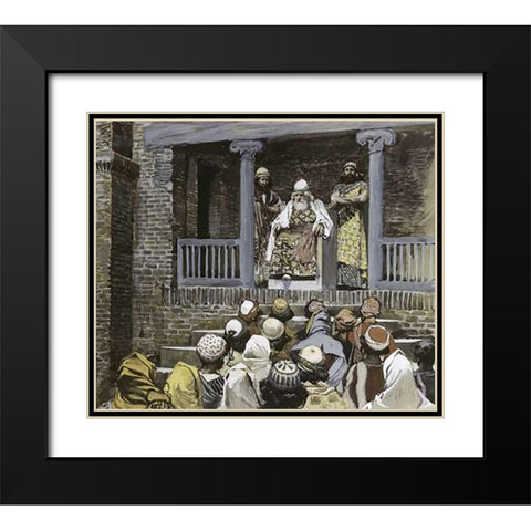 Samuel at Ramah Black Modern Wood Framed Art Print with Double Matting by Tissot, James