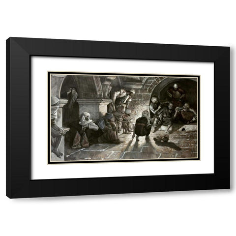 Second Denial of Peter Black Modern Wood Framed Art Print with Double Matting by Tissot, James Jacques
