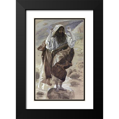 Thaddaus Or Jude Black Modern Wood Framed Art Print with Double Matting by Tissot, James