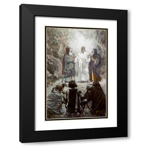 Transfiguration Black Modern Wood Framed Art Print with Double Matting by Tissot, James Jacques