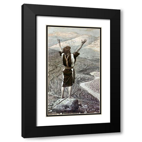 Voice In The Desert Black Modern Wood Framed Art Print with Double Matting by Tissot, James