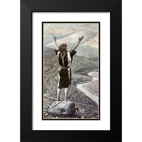 Voice In The Desert Black Modern Wood Framed Art Print with Double Matting by Tissot, James