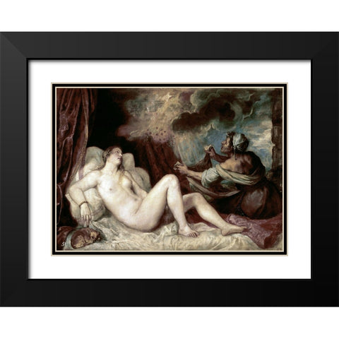 Diana Black Modern Wood Framed Art Print with Double Matting by Titian