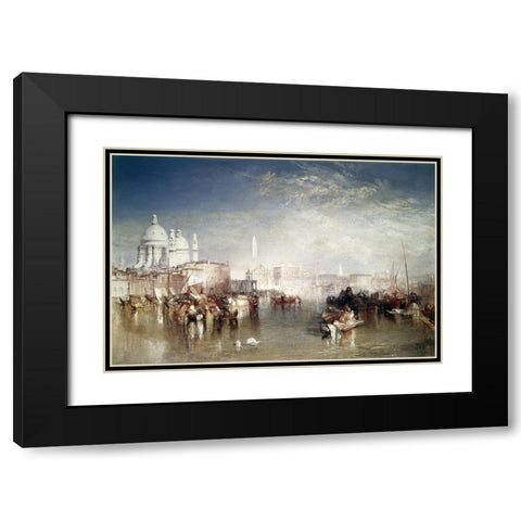 Canal Della Giudecca, Venice Black Modern Wood Framed Art Print with Double Matting by Turner, Joseph M.W.