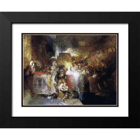 Pilate Washing His Hands Black Modern Wood Framed Art Print with Double Matting by Turner, Joseph M.W.
