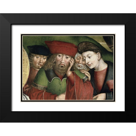 Adoration of The Magi - Detail Black Modern Wood Framed Art Print with Double Matting by Unknown