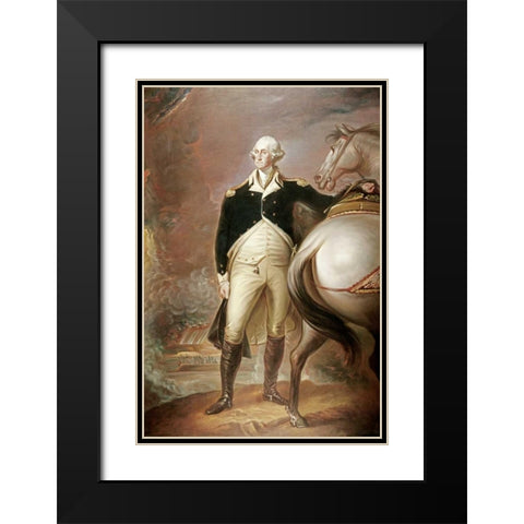 George Washington Black Modern Wood Framed Art Print with Double Matting by Unknown