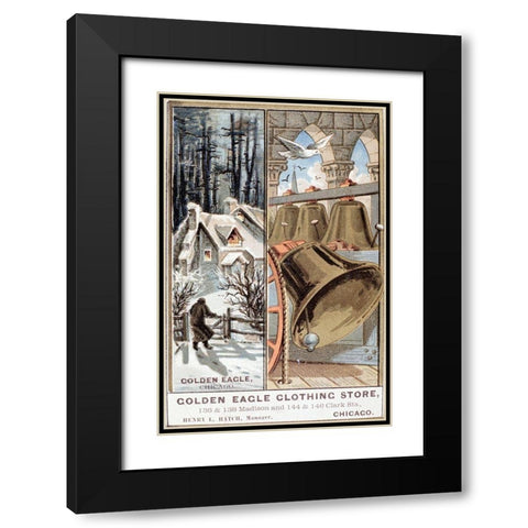 Golden Eagle Clothing Store Black Modern Wood Framed Art Print with Double Matting by Unknown