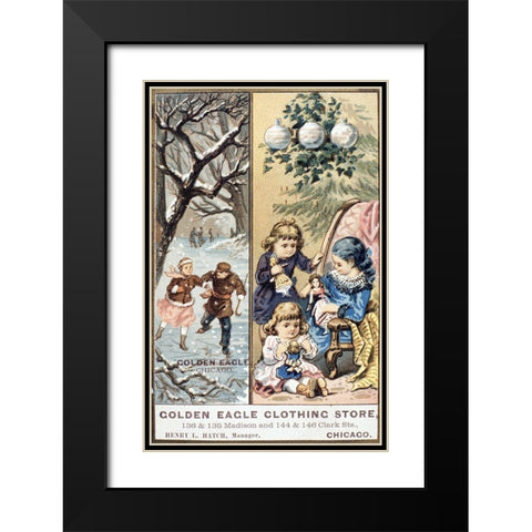 Golden Eagle Clothing Store Black Modern Wood Framed Art Print with Double Matting by Unknown