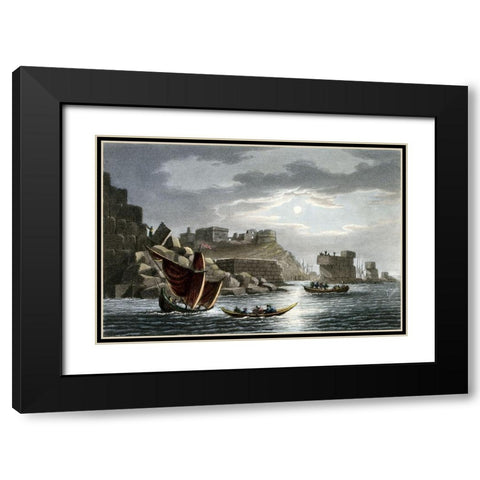 Island of Tortosa In Syria From Interesting Views In Turkey Black Modern Wood Framed Art Print with Double Matting by Unknown