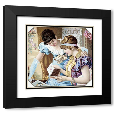 La Rosa Black Modern Wood Framed Art Print with Double Matting by Unknown